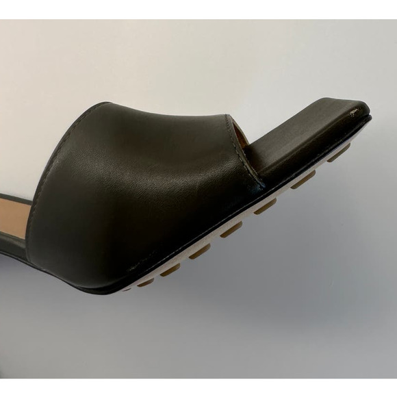 Bottega Veneta Leather Berry Sandal Slide Kaki Green Brown Size 36 New in Box - Picture 14 of 15